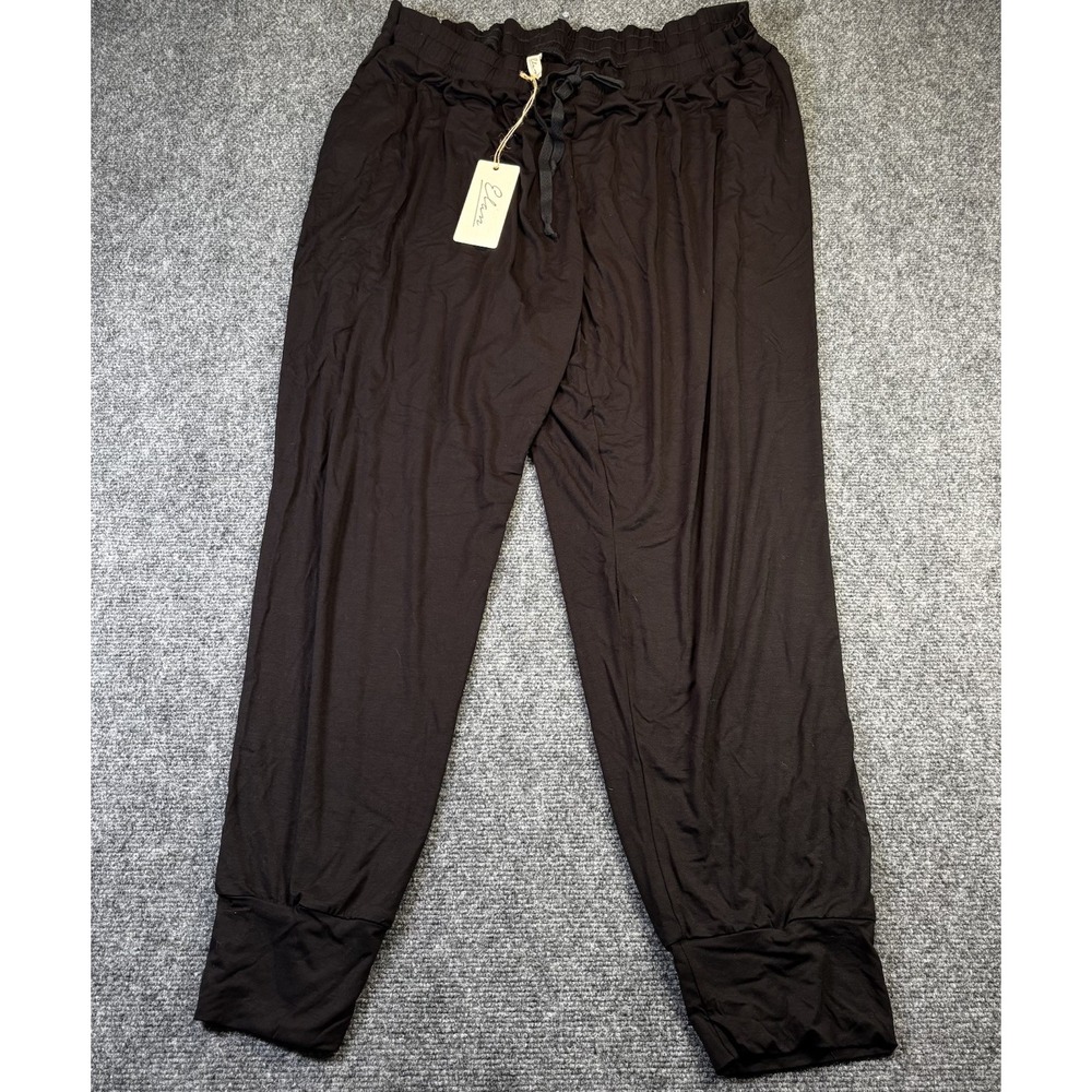 Elan Jogger Pants Womens 2X Black Harem Lounge Drawstring‎ NWT New Boho Comfy